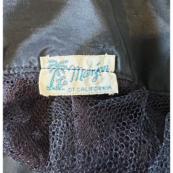Vintage Marjon Of California Women’s Black Sexy Lace Apron Size Small - Picture 3 of 5